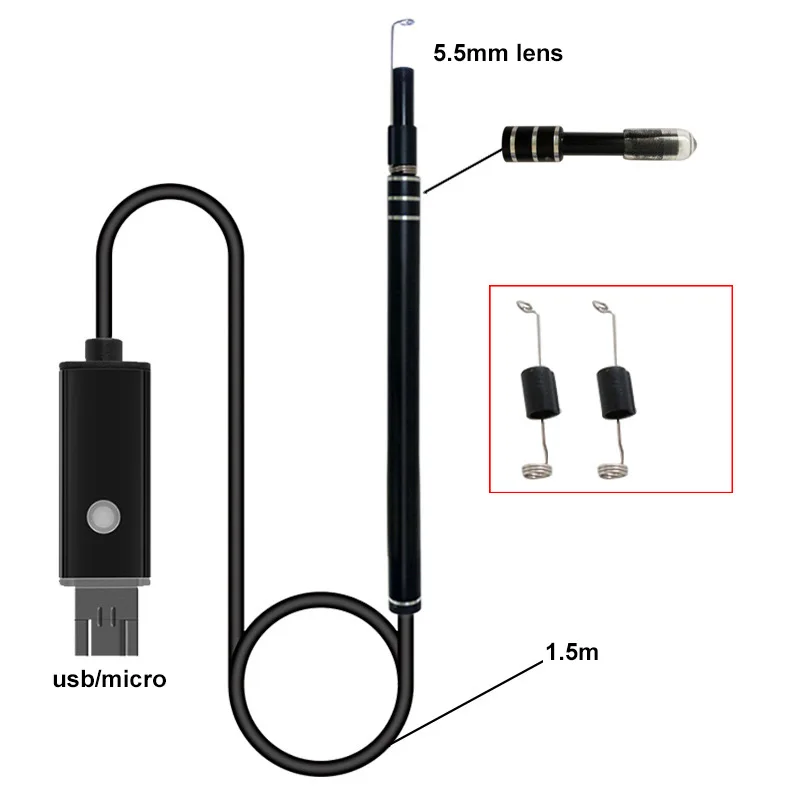 

5.5mm mini endoscope visualizer waterproof borescope hd camera type c usb smartphone ios iphone pc snake pipe inspection camera