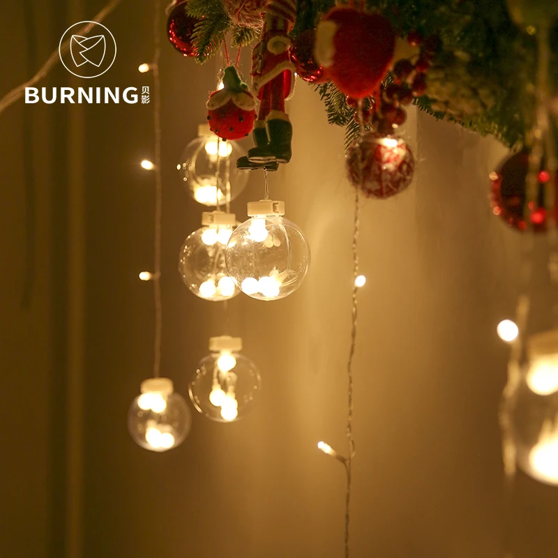 Christmas Flashing String Lights Snowman LED For Bedroom/Balcony/Room/Christmas Tree Decoration wall decor | Дом и сад
