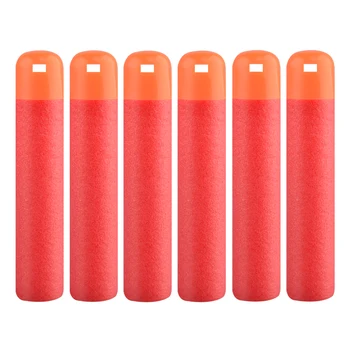 

6 pcs Red Sniper Rifle Darts Bullets Big Hole Head Bullets Christmas Gift For Nerf Mega Kids Toy Foam Refill Darts