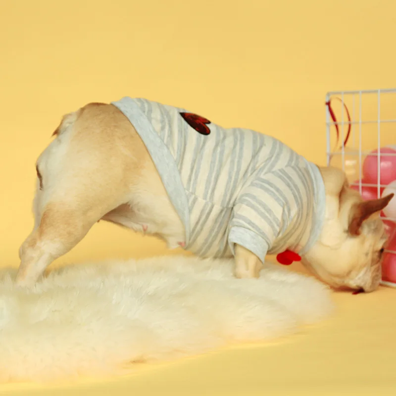 灰白条蝴蝶结圆领衫-法斗款PIC_0931