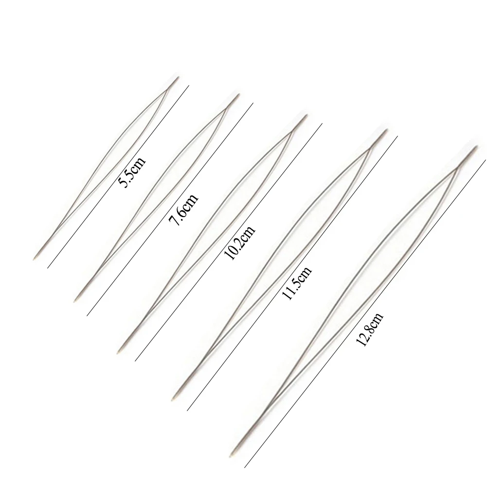 5.5cm Иглы Для Больших Глаз, руководство для пожилых людей, аксессуары для вязания, открытые иглы для бисероплетения, Нитевдеватель, ручной пошив, инструменты - Цвет: 5.5cm