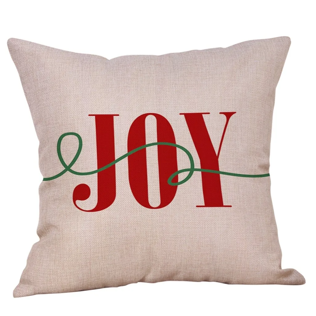 Веселая Рождественская наволочка для подушки хлопково-льняные, для дивана наволочка для подушки домашний декор чехол для подушки Cojines наволочки - Цвет: E