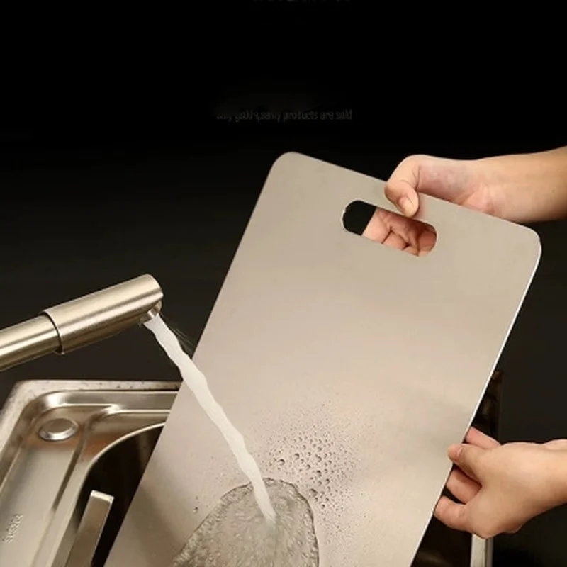 

Multi-size 304 Stainless Steel Cutting Board Kitchen Household Multifunctional Cutting Board Cutting Board Rolling Panel