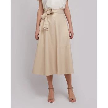 

Women's skirt MINAKU: Leather look color pearl, solution 42 4878425