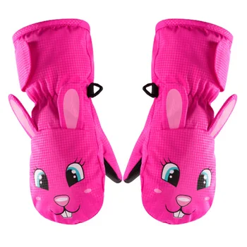 

1pair Girl Boy Thick Snowboard Kids Mittens Children Winter Baby Waterproof Cycling Cute Cartoon Warm Ski Gloves Full Finger