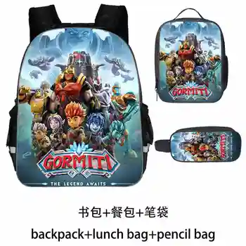 

Gormiti Anime Prints Cartoon School Bags for Boys Children's Large Backpack Kids Primary Schoolbag Mochila Bagpack