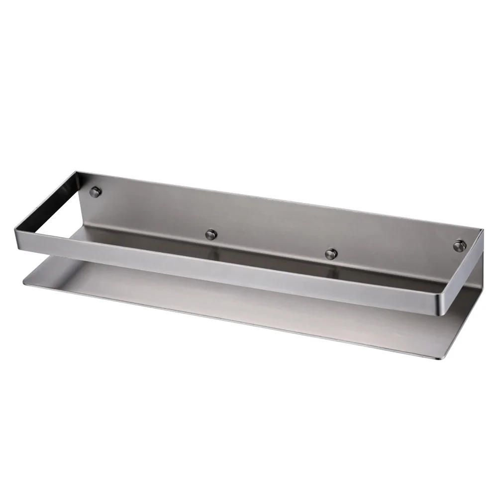 

Wall Mounted Space Saving Keep Drying Anti Rust Home Shower Rack Stainless Steel Bathroom Shelf Rectangular Shampoo Corner Frame