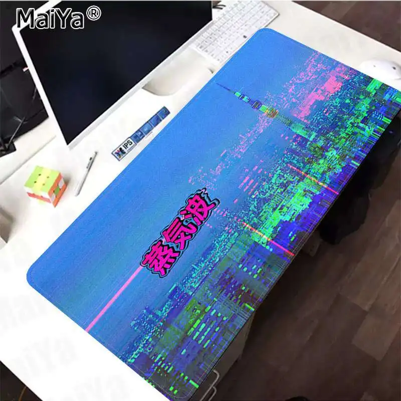 Maiya retrowave резиновый ПК компьютерный игровой коврик для мыши Скорость/Управление версия большой игровой коврик для мыши - Цвет: Lock Edge 40X90cm