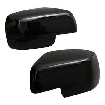 

2Pcs Gloss Black Wing Mirror Covers Cap for Land Rover Discovery 3 Freelander 2