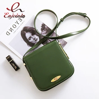 

Vintage Fashion Genuine Leathe Simple Women Purses and Handbags Shoulder Bag Female Real Leather Crossbody Bag Saddle bag Pouch