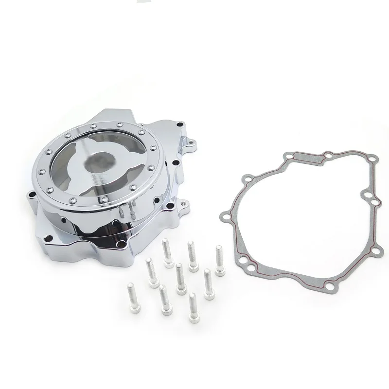 Aftermarket free shipping motorcycle parts Engine Stator cover see through for Yamaha YZF R6 2003-2006 03-09 R6S CHROME | Автомобили и