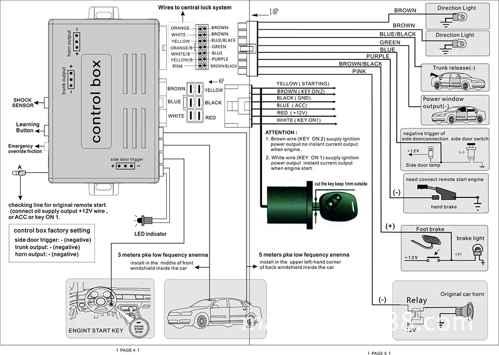 12V Универсальный Автомобильный внедорожник противоугонная система пульт дистанционного запуска пульт дистанционного управления бесключевая Входная система PKE кнопка дистанционного стартера