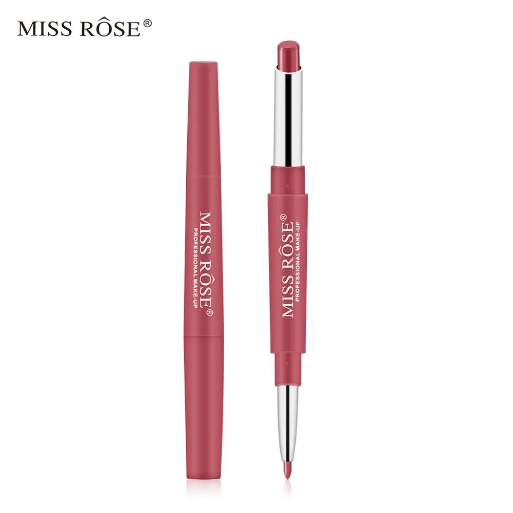 Матовый карандаш Miss Rose 2 в 1 для губ водостойкая губная помада стойкий Макияж
