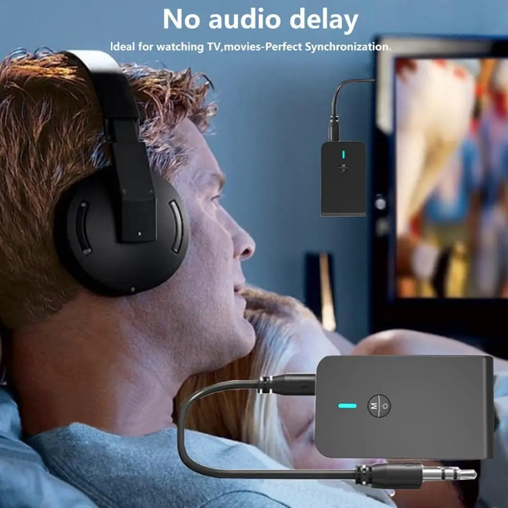 AptX Bluetooth передатчик с низкой задержкой и приемником 2 в 1 аудио беспроводной