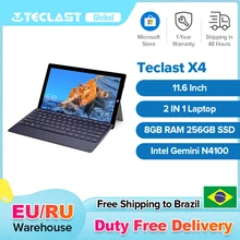 Teclast X4 2 In 1 Tablet PC 11.6" IPS 1920x1080 Windows 10 Intel Gemini Lake N4100 8GB RAM 256GB SSD UHD GPU Dual Wi-Fi Type-C