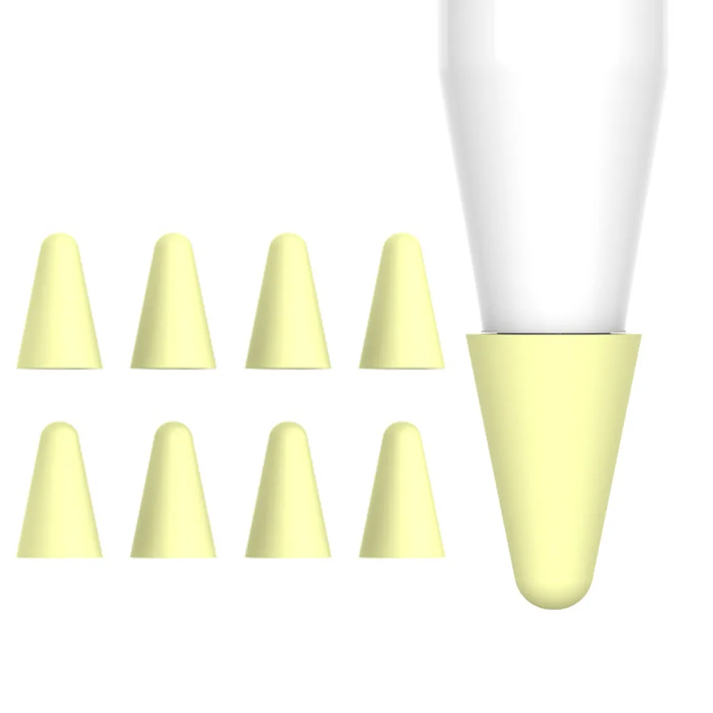 CARPRIE 8 шт. замена силиконовый наконечник чехол перо защитная оболочка для карандаша от Apple 1st 2nd сенсорный экран Стилус Чехол - Цвета: YE