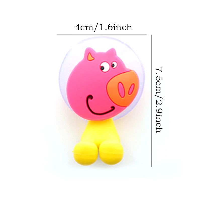 Toothbrush Holder Cute Cartoon Animal Home Toothbrush Holder Wall Mounted Tooth brush Storage Rack With Suction Cup Bathroom Organizer
