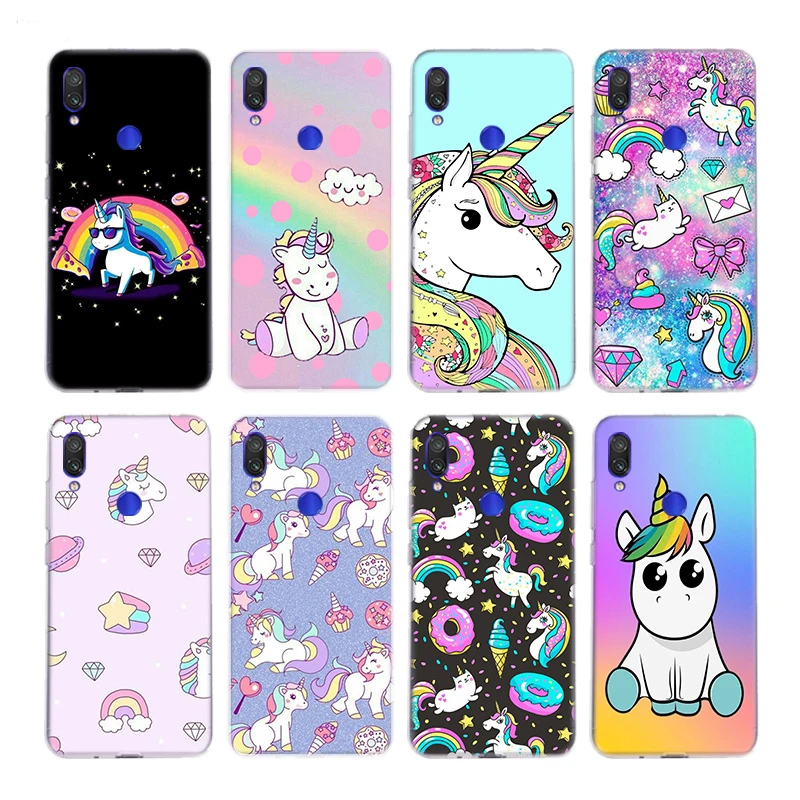 Rainbow Unicorn Fashion Soft Bumper Phone case For Redmi S2 Y3 7A K20 Note 7 7S 6 Pro 5 4 4X Pocophone F1 9 SE 9T A2 8 Lite |