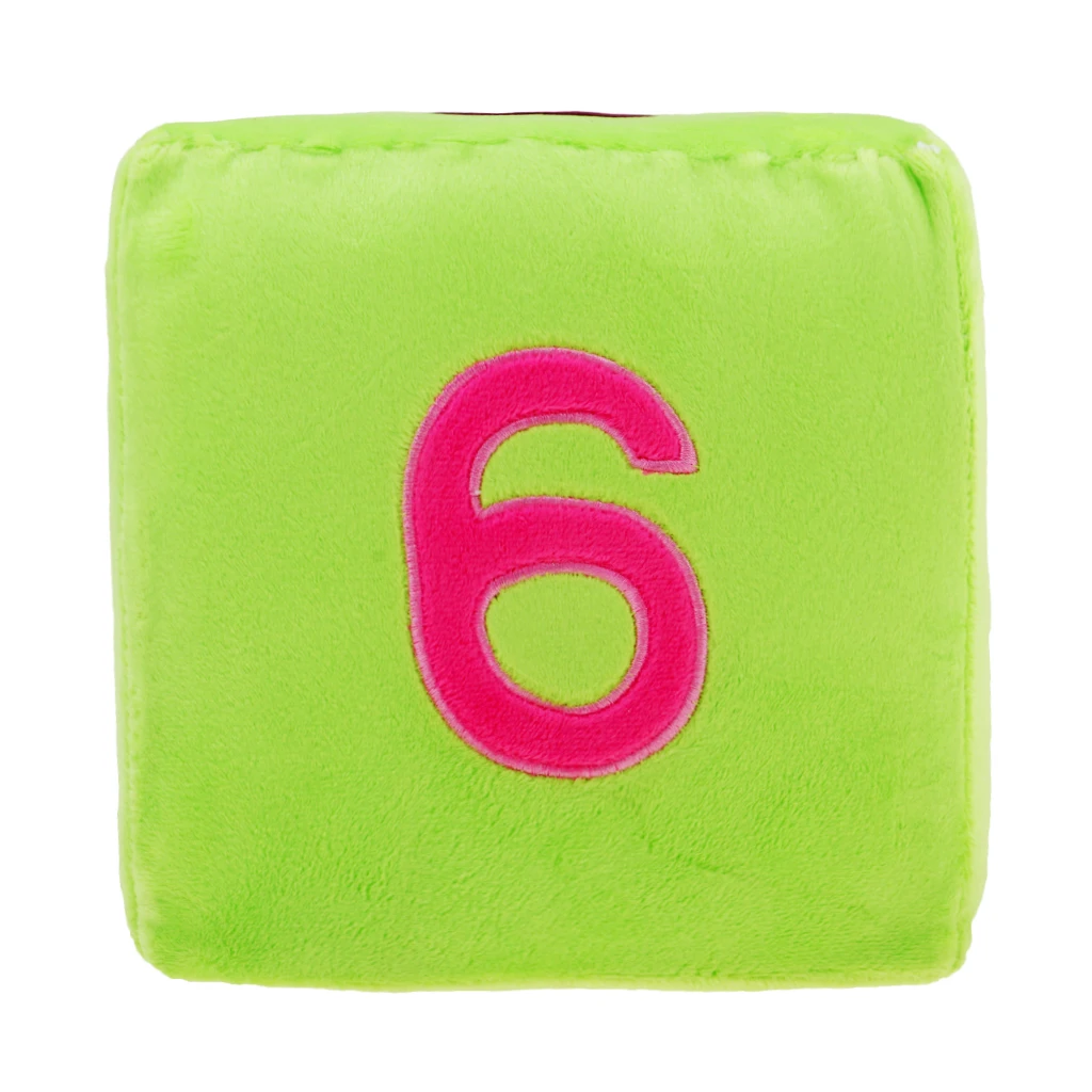 Creative Foam plush pillow Large Stuffed Dice Toy 20cm Length for Playing Teaching Materials D