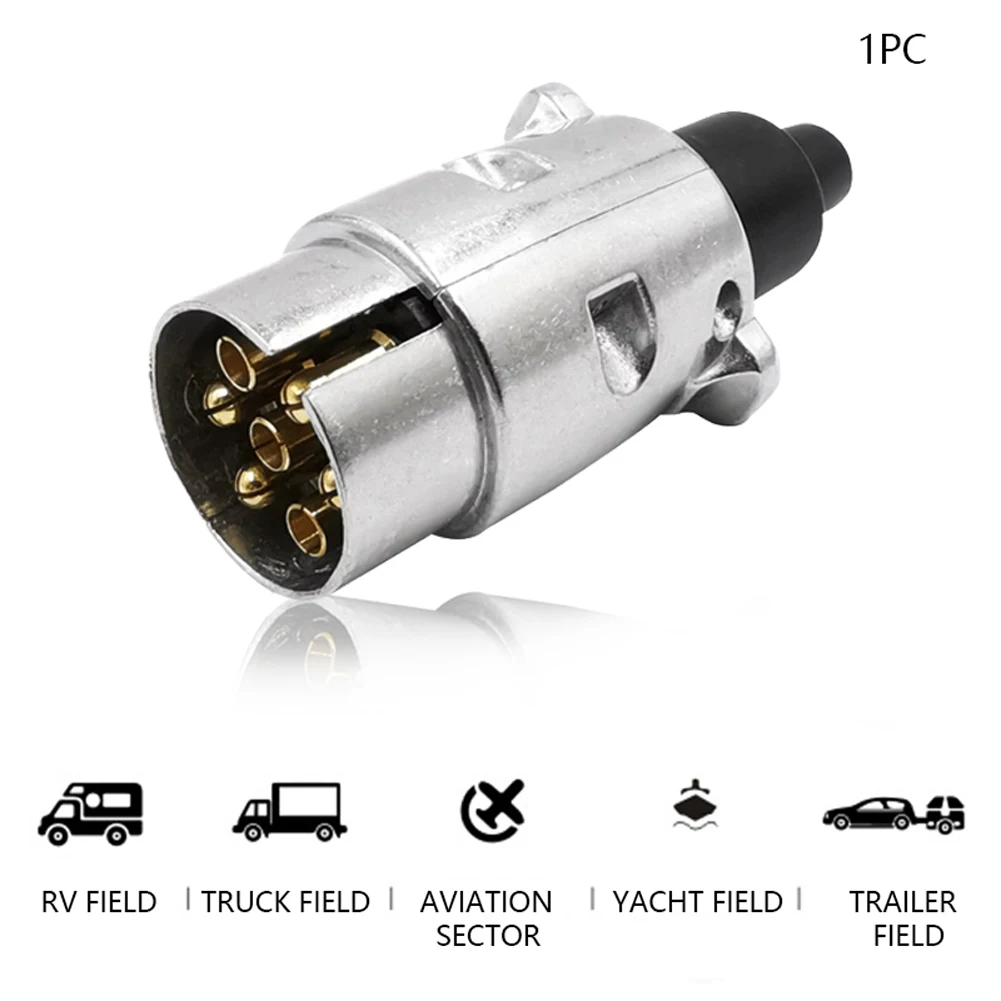 Connector European Standard Protector Towbar 12V Accessories Aluminum Alloy Adapter Trailer Socket Electric Durable 7 Pin Towing