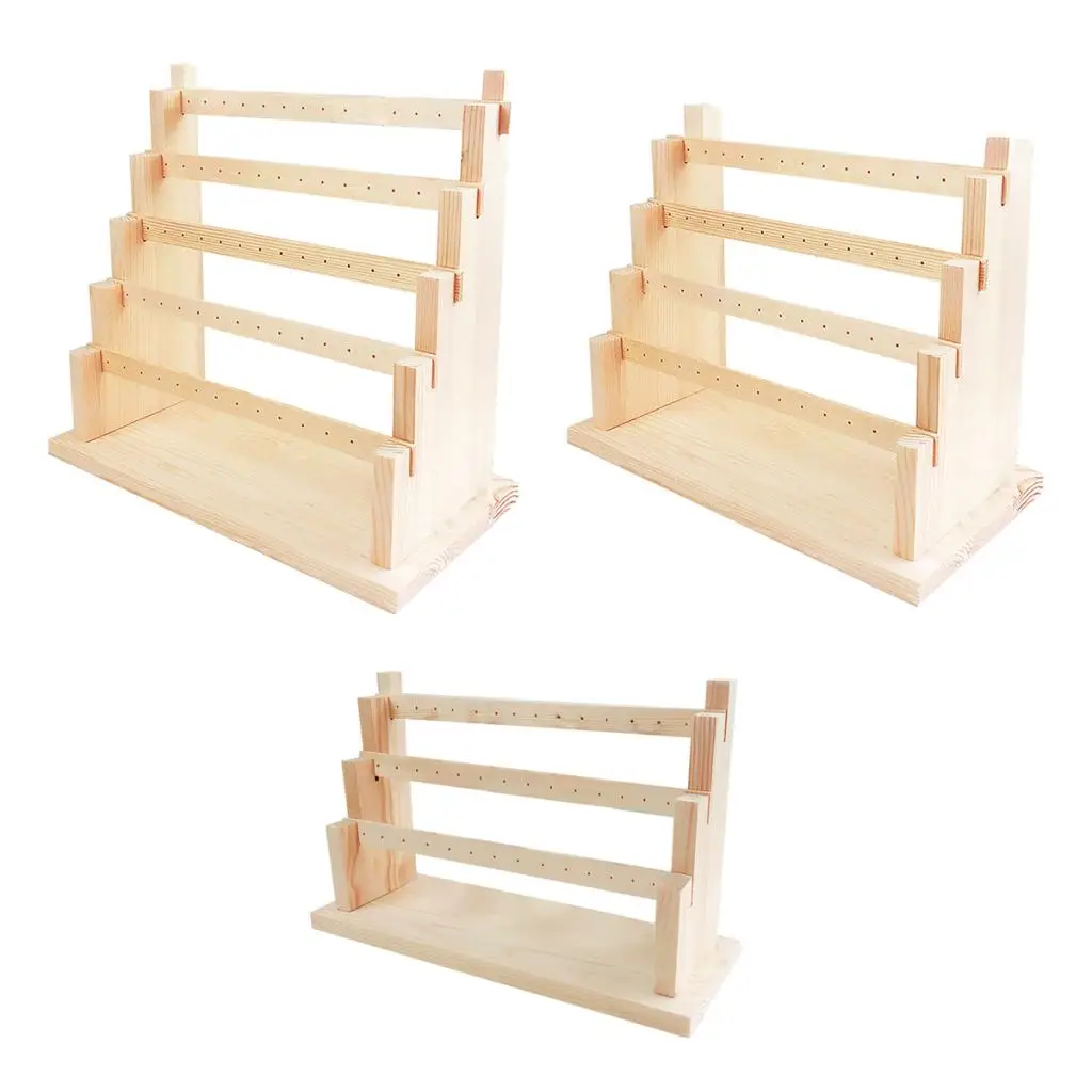 Wood Earring Stand Earring Holder Display Stand Jewelry Display Rack Tiered Jewelry Jewelry Packaging
