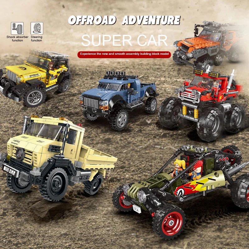 

Building Blocks Car Creative Technology Bigfoot Building Blocks All-terrain Vehicle Off-road Vehicle Children's Toys