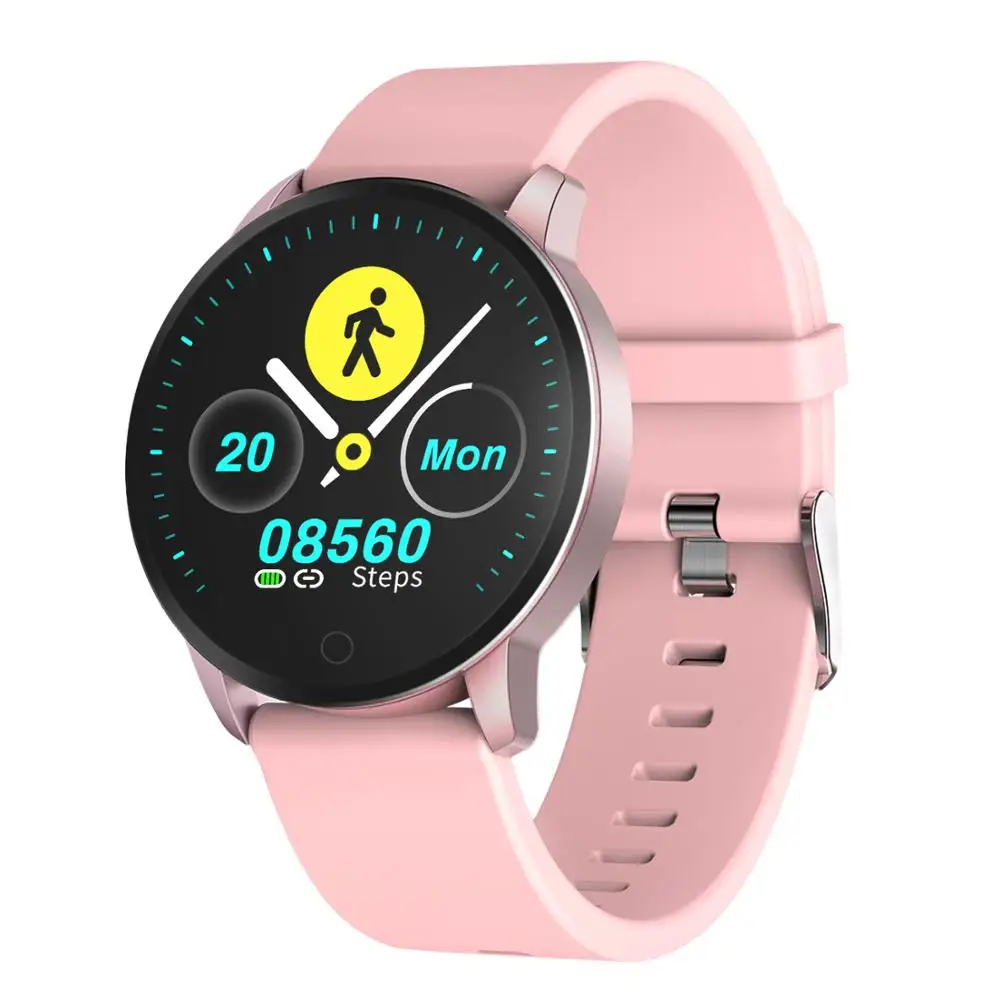 BingoFit Reloj Inteligentle шагомер пульсометр умные браслеты фитнес-трекер кровяное давление часы умный спортивный браслет - Цвет: pink