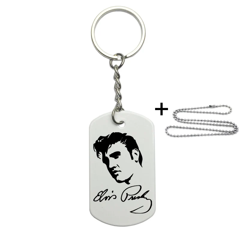 Фото текст под заказ рок звезда Elvis брелок с Пресли ювелирные изделия для