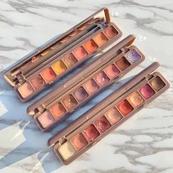 

9 Colors Pearl Eyeshadow Palette Keyboard Fingertip Waterproof Glitter Eye Shadow Palette Beauty Eye Makeup Cosmetic TSLM1