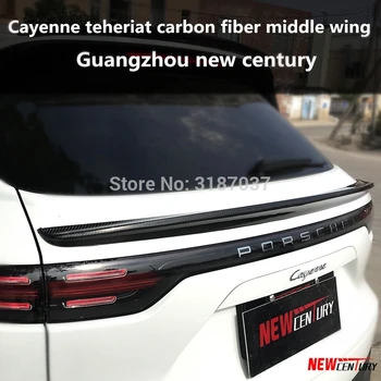 

For Porsche Cayenne 2018 -2020 Carbon Fiber rear boot Wing Spoiler Rear Roof Spoiler Wing Trunk Lip Boot Cover Car Styling