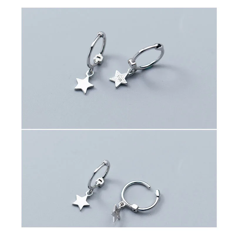MAGICITY изысканные 925 пробы серебряные серьги кольца со звездами для женщин простые