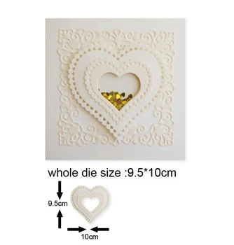 

hollow heart frame Metal Cutting Dies 2020 Crafts Stencil For DIY Scrapbooking Paper/photo Cards Embossing Die