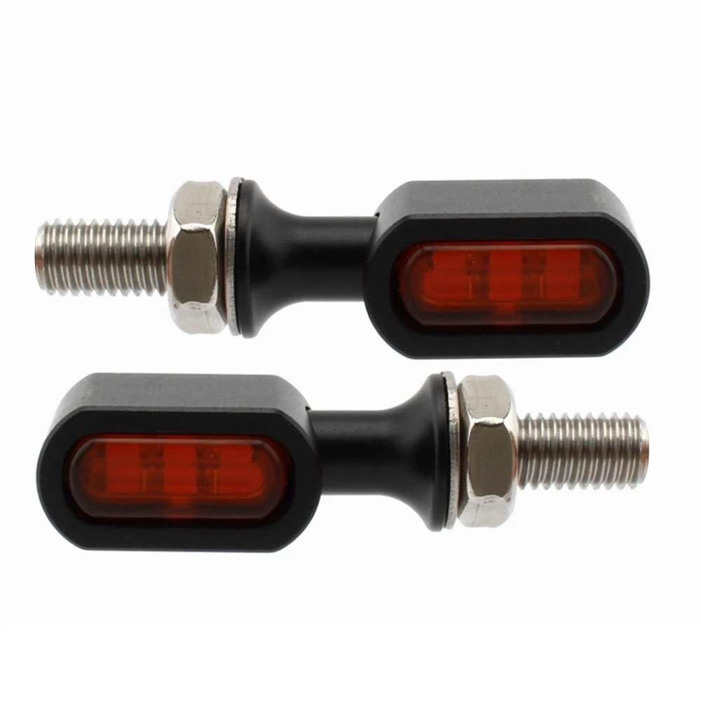 Motorcycle Rear LED Turn Signal Light Running Indicator Lamp Black/Chrome For Harley Sportster Bobber Mini Chopper Custom