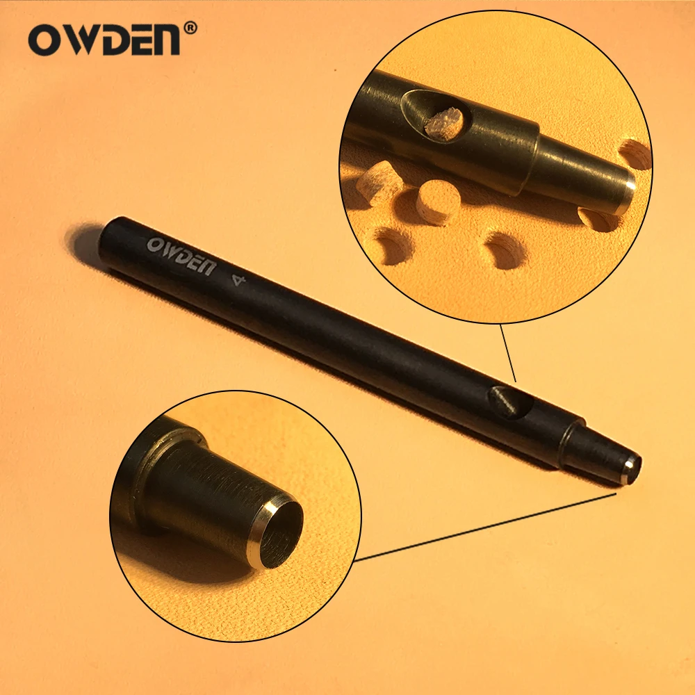 OWDEN 6 шт. кожа полый Дырокол Набор для ремень бумажных брезентовых удар кожаный