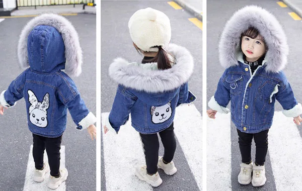 Ковбойская хлопковая куртка для девочек плотное пальто детская джинсовая куртка