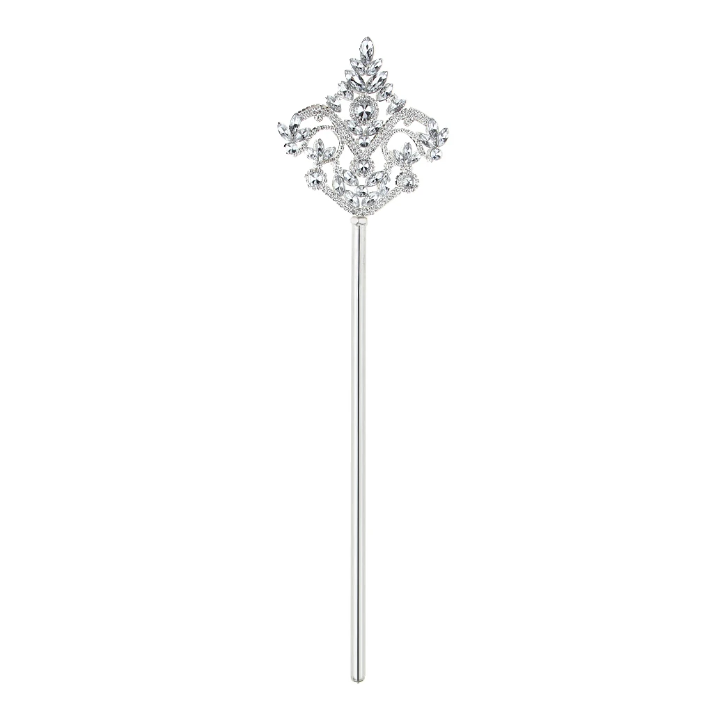 Dazzling Bridal Scepter Pageant Bridal Fairy Magic Wand Party Photo Props