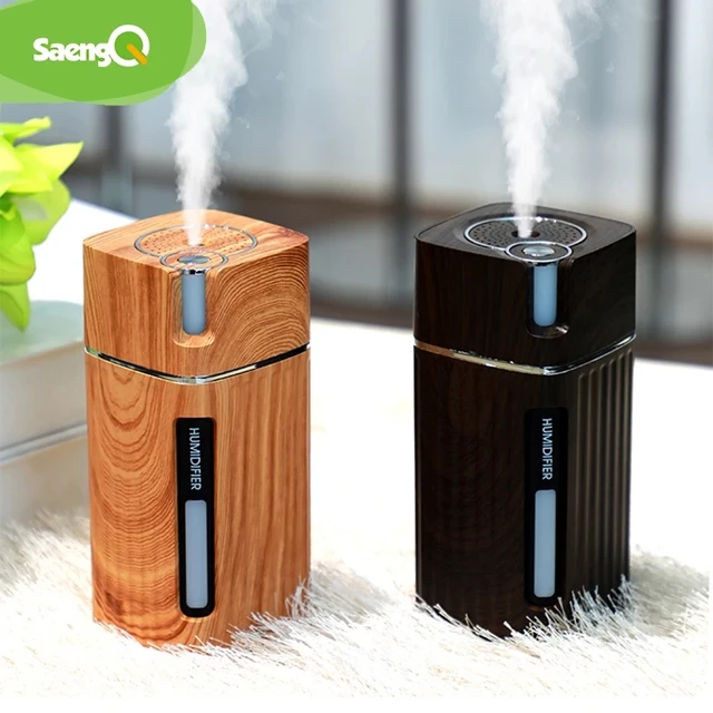 Difusor de aceites esenciales, mini difusores portátiles de aromaterapia,  humidificador vaporizador de niebla fría con USB 7 LED de color de luz