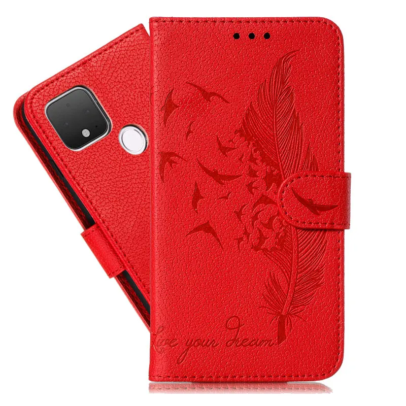 

Luxury Leather Case For Google Pixel 5 Magnetic Wallet Flip Stand Phone Cover For Google Pixel 5 XL Shockproof Protection Cases