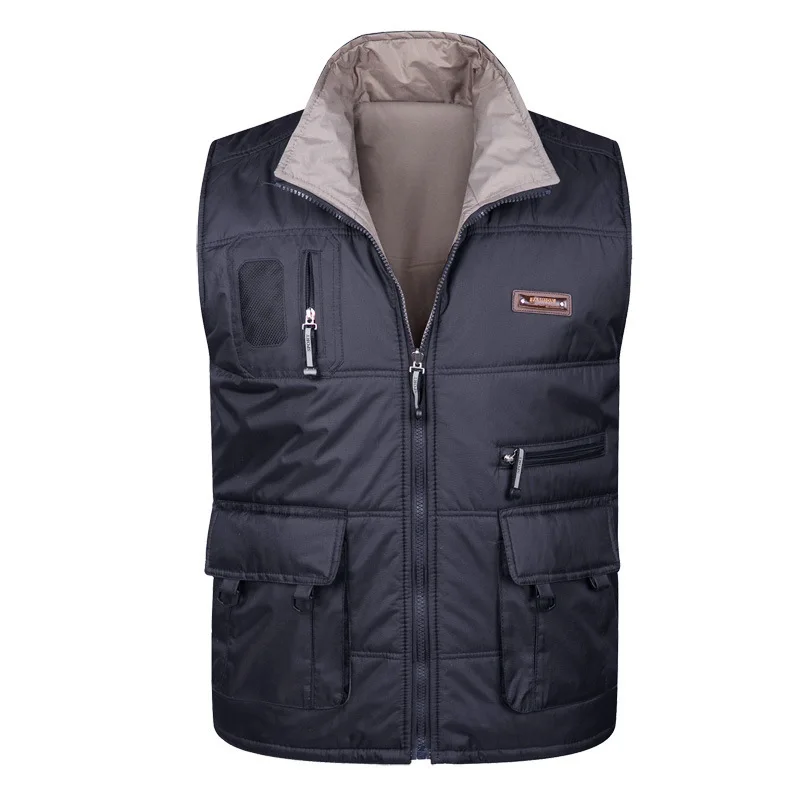

Spring And Summer New Style Double-sided Wear Waistcoat Men's Reporter Travel Multi-pockets Breathable Large Size Casual Vest 70