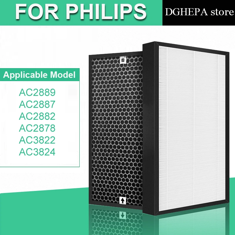 Hepa фильтр и угольный FY2420 FY2422 для очистителя воздуха Philips AC2889 AC2887 AC2882 AC2878 AC3822 набор