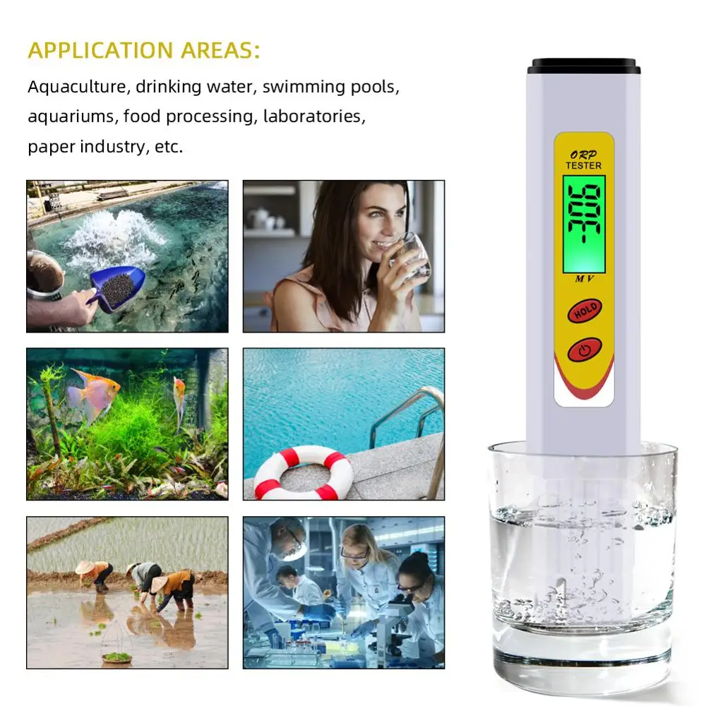 Yieryi ORP Meter Aquarium Water Tester Drinking Water Quality Analyser Oxidation Reduction Device Litmus Swimming Pools Tester