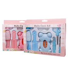 8 шт./компл. комплект для ухода за ребенком, для ухода за ногтями, для здоровья, термометр, гребень для носа, ножницы для новорожденных, медицинские устройства, набор, Безопасный детский