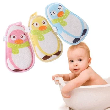

Baby Towel Accessories Little Penguin Infant Shower Faucet Bath Brushes Sponge Rubbing Body Wash Child Bath Brushes Bath Tool