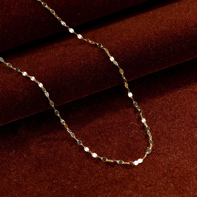 Женское ожерелье из серебра 925 пробы с покрытием 14-каратного золота Корейская