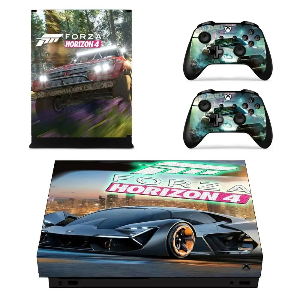 Наклейка Forza Horizon 4 s для Xbox One X Viny Skin sticker Pegatina Adesivos для консоли Xbox one X и пультов дистанционного управления - Цвет: YSX1X1361