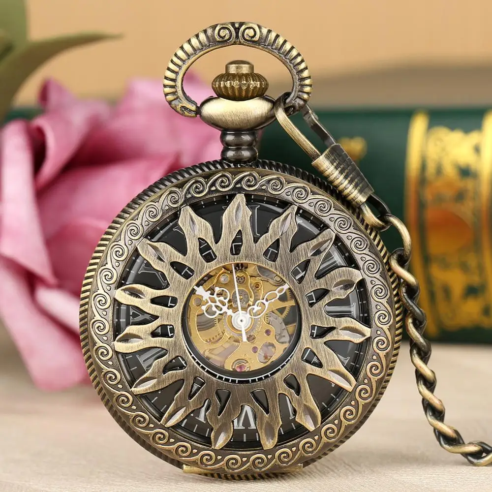 bronze-retro-steampunk-sonne-design-mechanische-taschenuhr-handaufzug