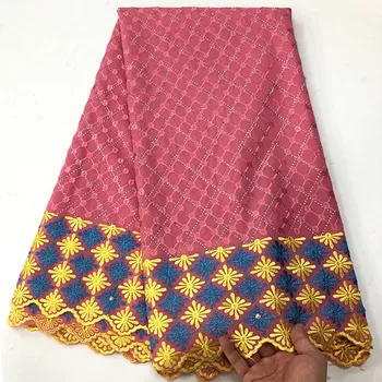 

African 100% Cotton Swiss Voile Lace Fabric High Quality African Swiss Voile Lace In Switzerland For Wedding Party Dress TV-169