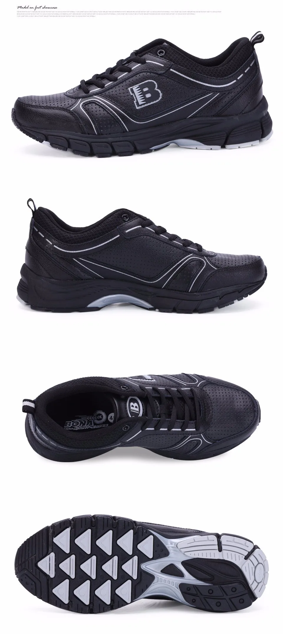 BONA/Брендовые мужские кроссовки с низким верхом; супер дышащие спортивные кроссовки; цвет черный, белый, темно-синий; удобные кроссовки;