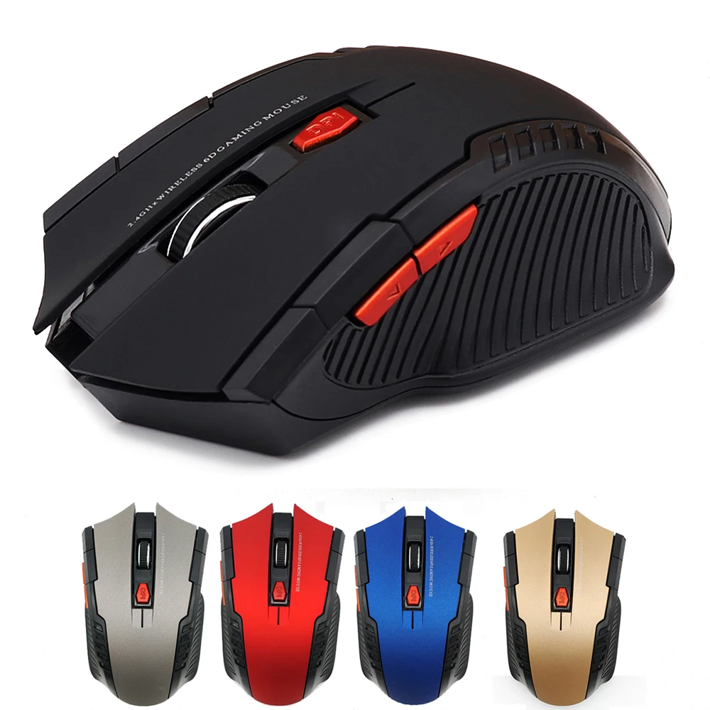 Ratón óptico inalámbrico de 2000DPI y 2,4 GHz, ratón inalámbrico con receptor USB, para ordenador y portátil
