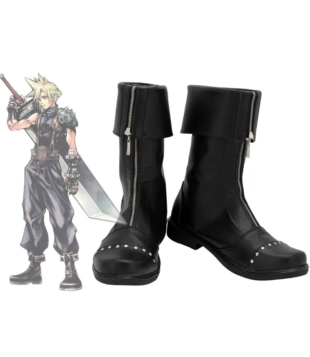 Final-Fantasy-7-FF7-Cloud-Strife-Cosplay-Boots-Customized-Black-Shoes-for-Halloween-Party-Cosplay-Shoes